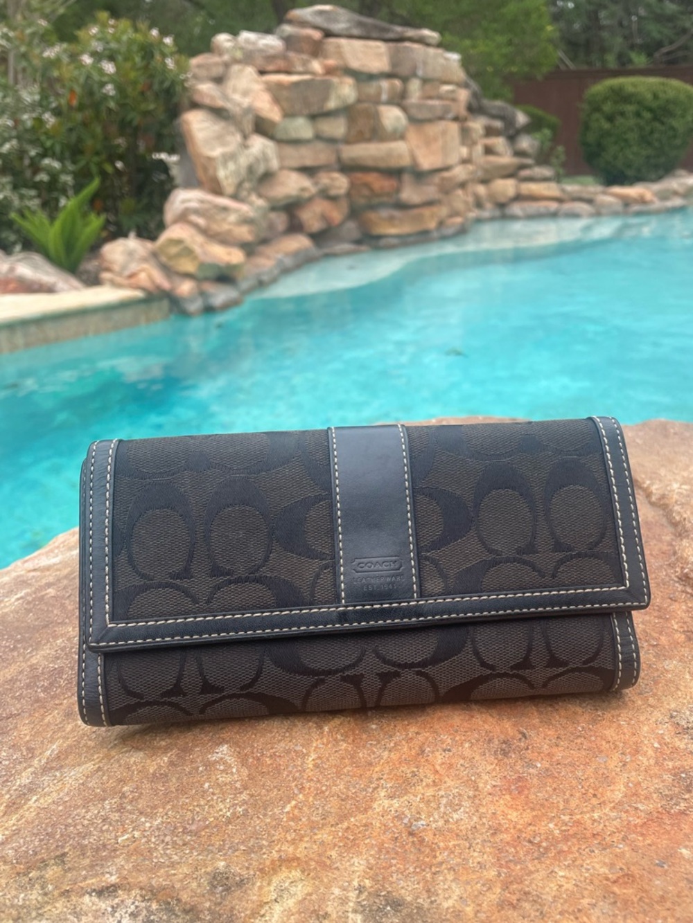 Coach Signature Slim Envelope Trifold Wallet (CSR)